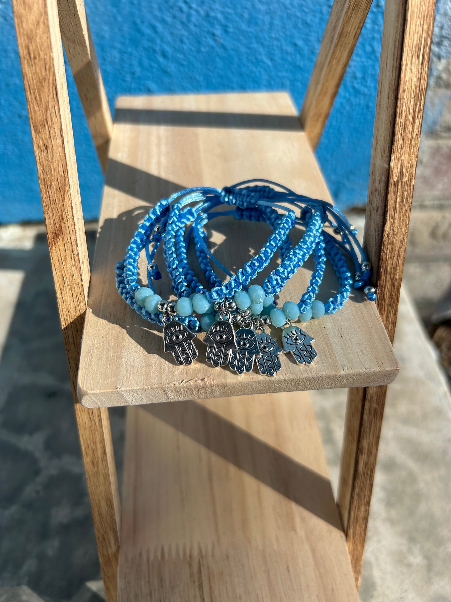 Light Blue Hamsa Bracelet