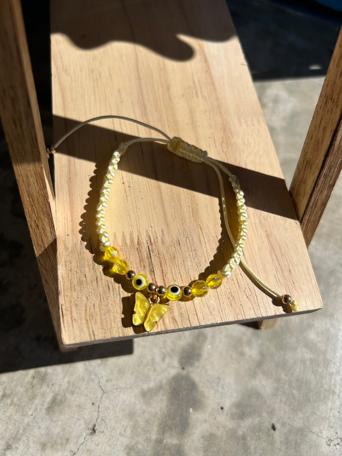 Yellow Butterfly Bracelet