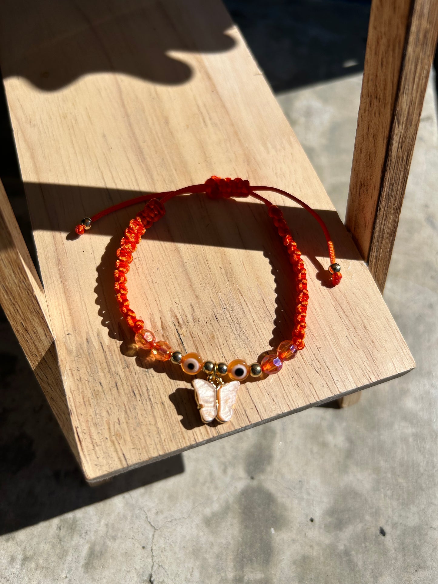 Orange Butterfly Bracelet