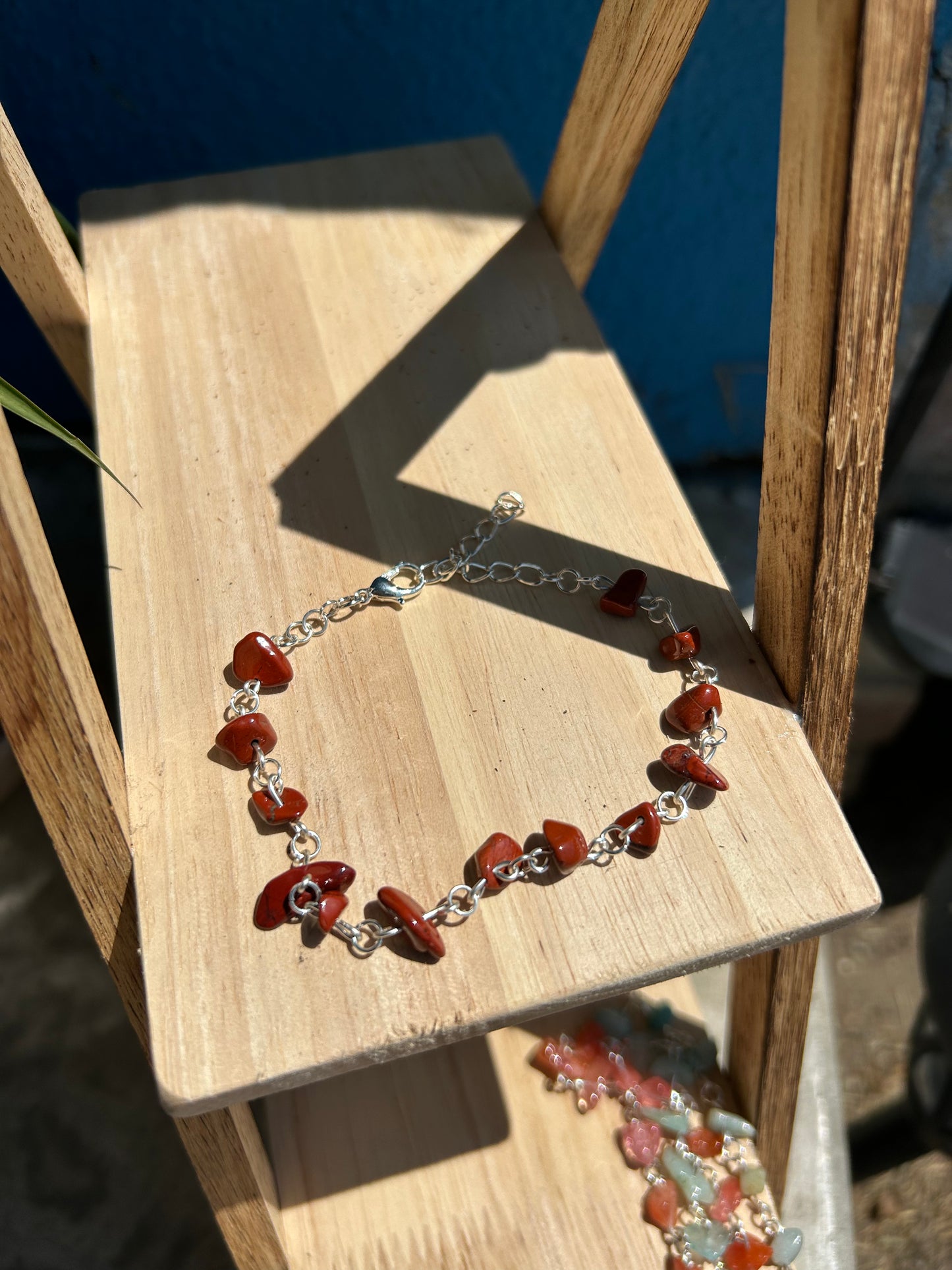 Red Jasper Charm Bracelet