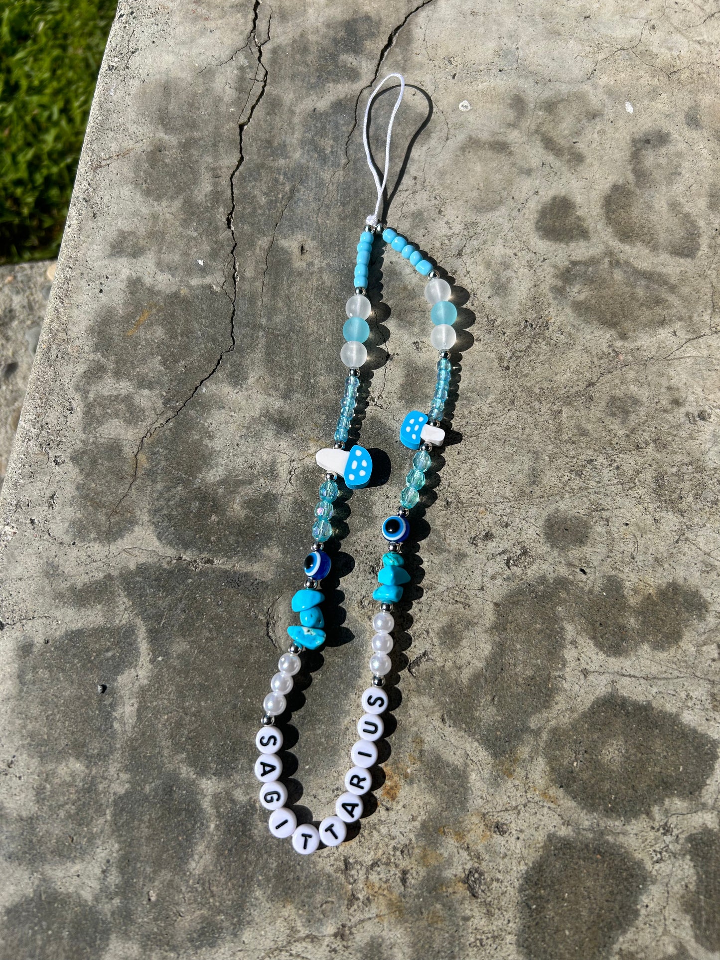 Sagittarius Blue Phone Charm