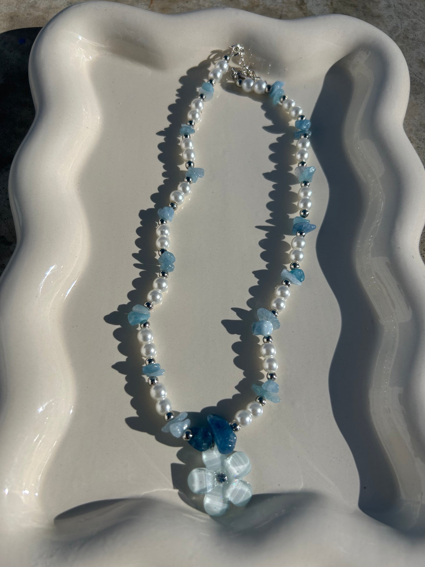 Hawaiin Blue Agate Necklace