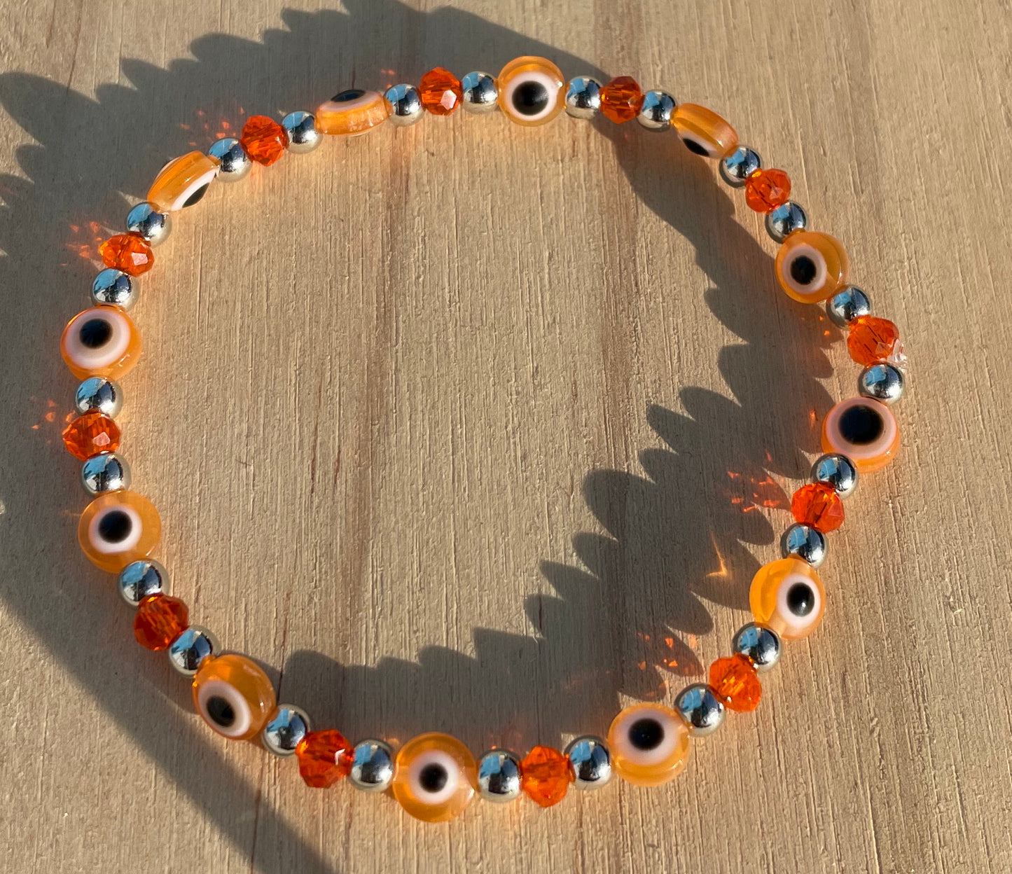 Orange Evil Eye Bracelet