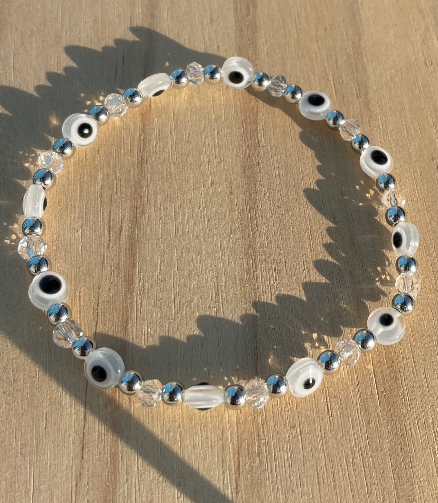 Clear Evil Eye Bracelet