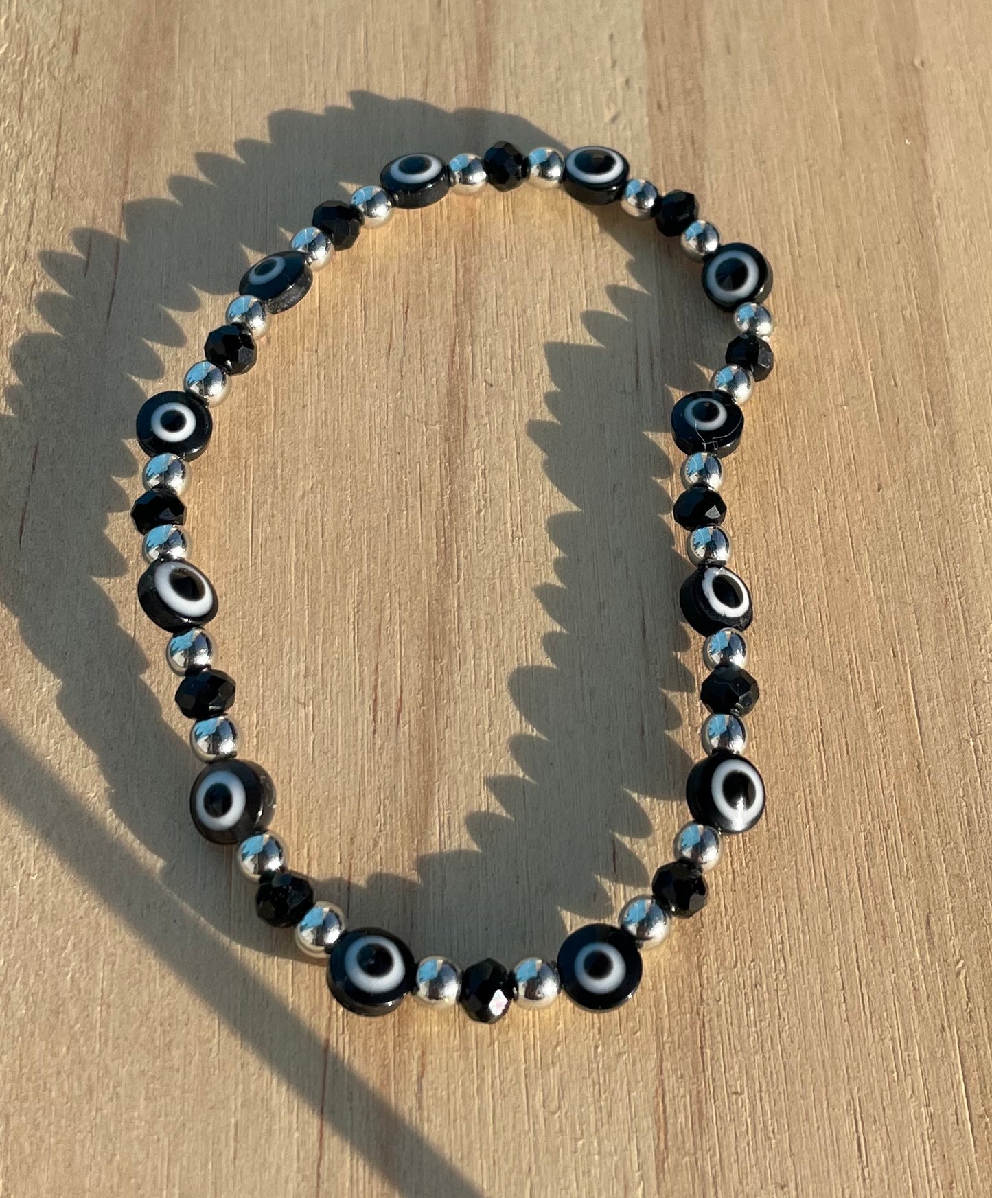 Black Evil Eye Braclete