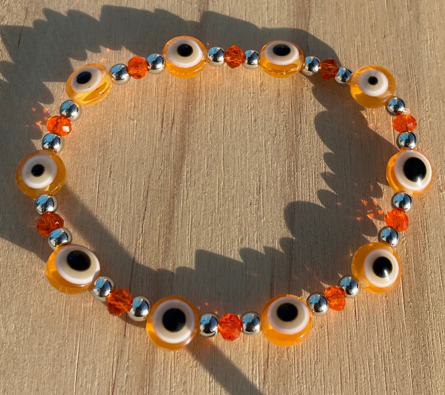 Orange Evil Eye Bracelet