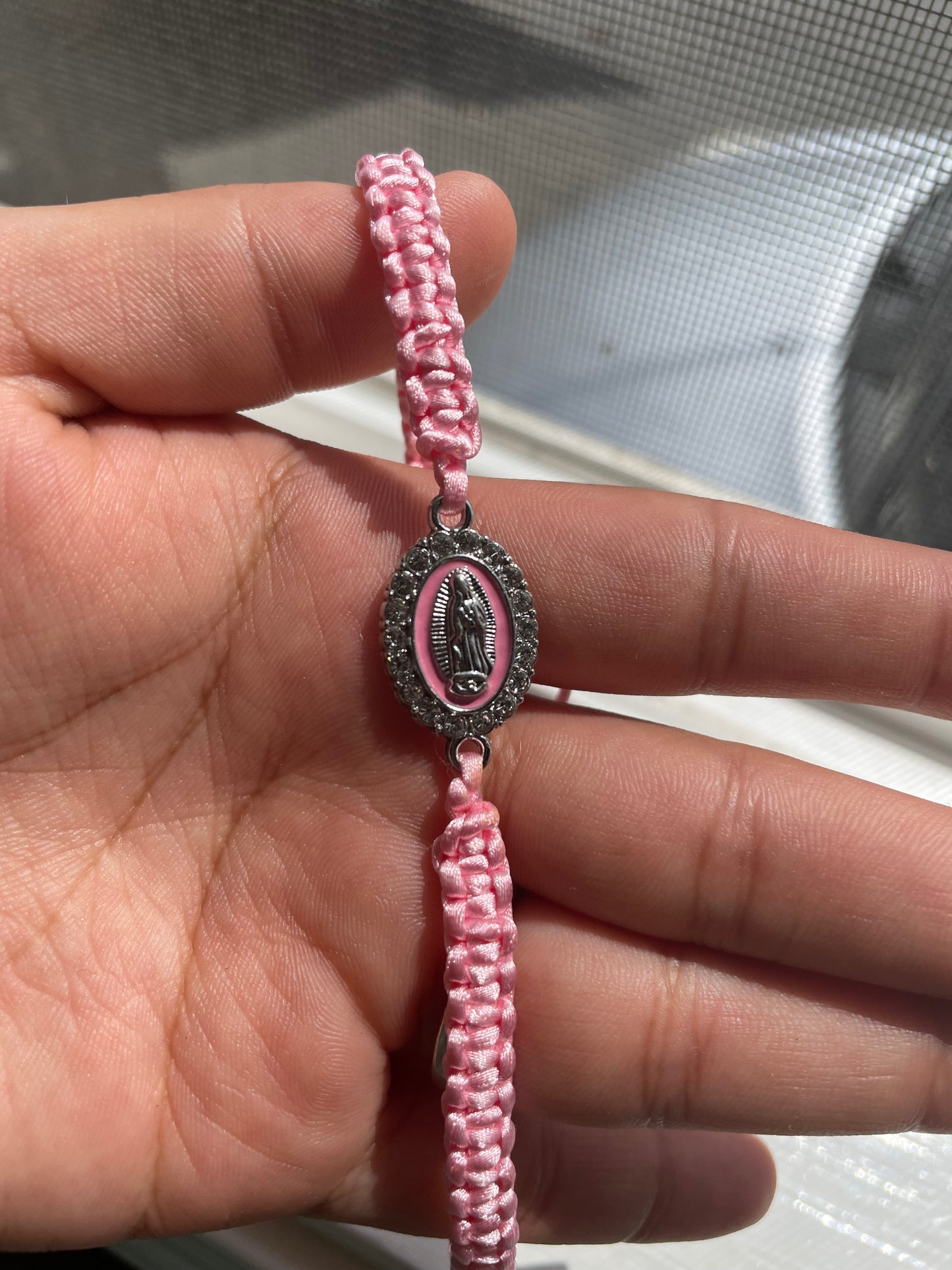 Pink Virgin Mary Bracelet