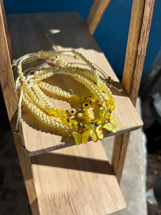 Yellow Butterfly Bracelet