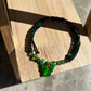 Dark Green W/ Forest band Butterfly Bracelet