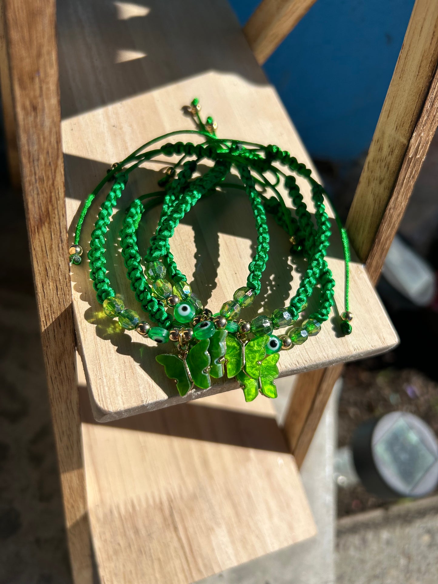 Dark Green Butterfly Bracelet