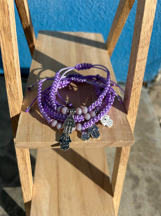Purple Hamsa Bracelet