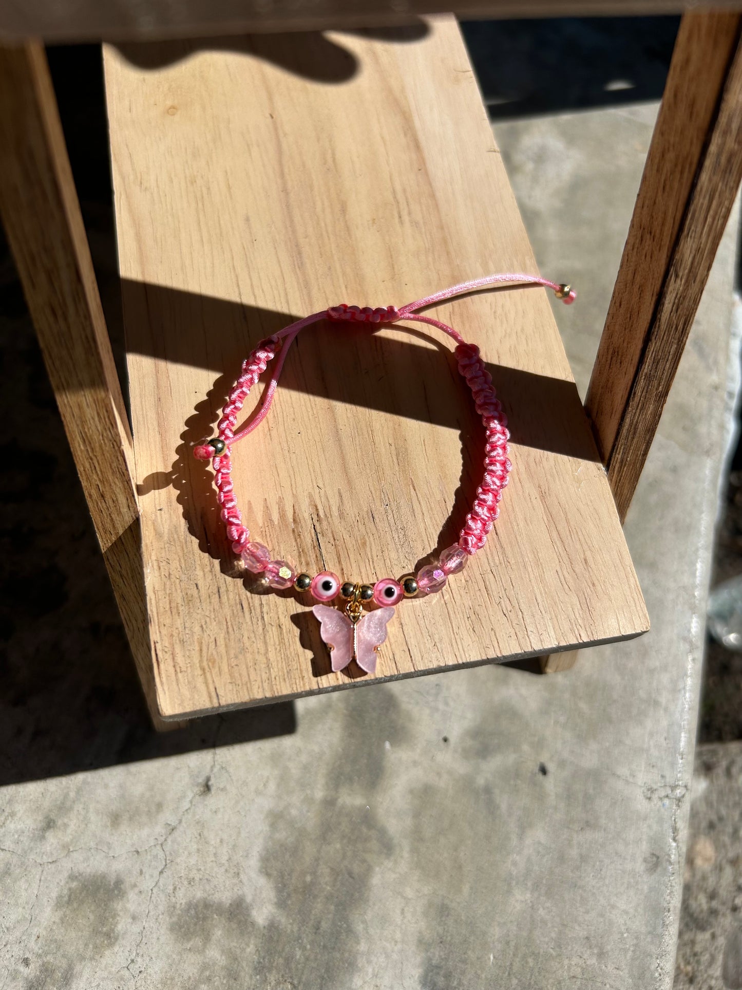 Pink Butterfly Bracelet