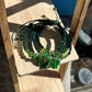 Dark Green W/ Forest band Butterfly Bracelet