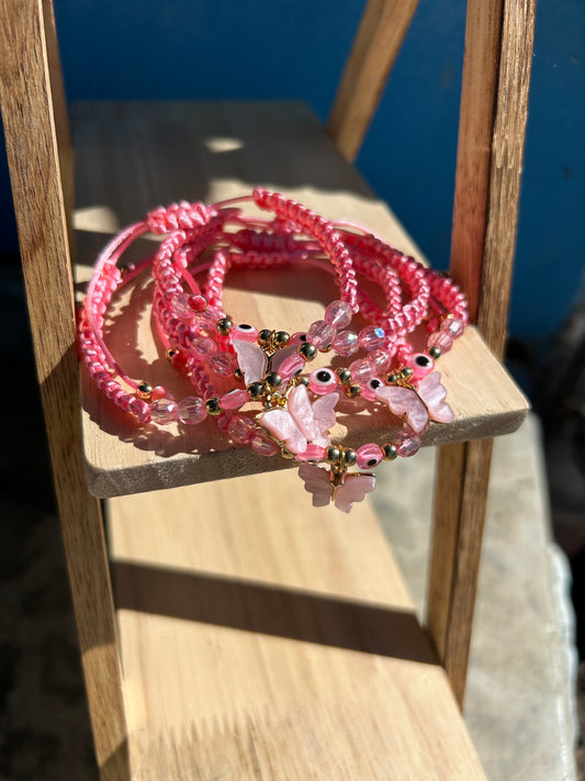 Pink Butterfly Bracelet