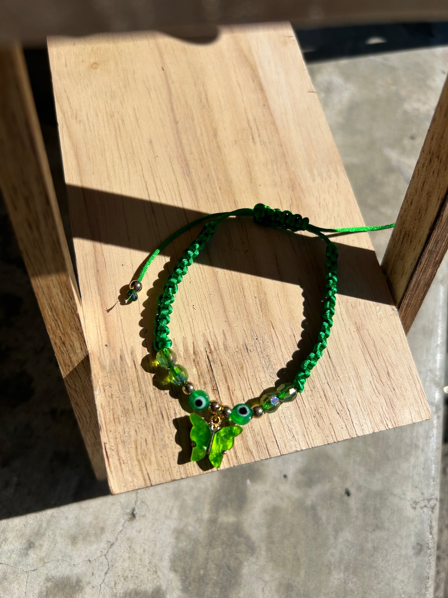 Dark Green Butterfly Bracelet