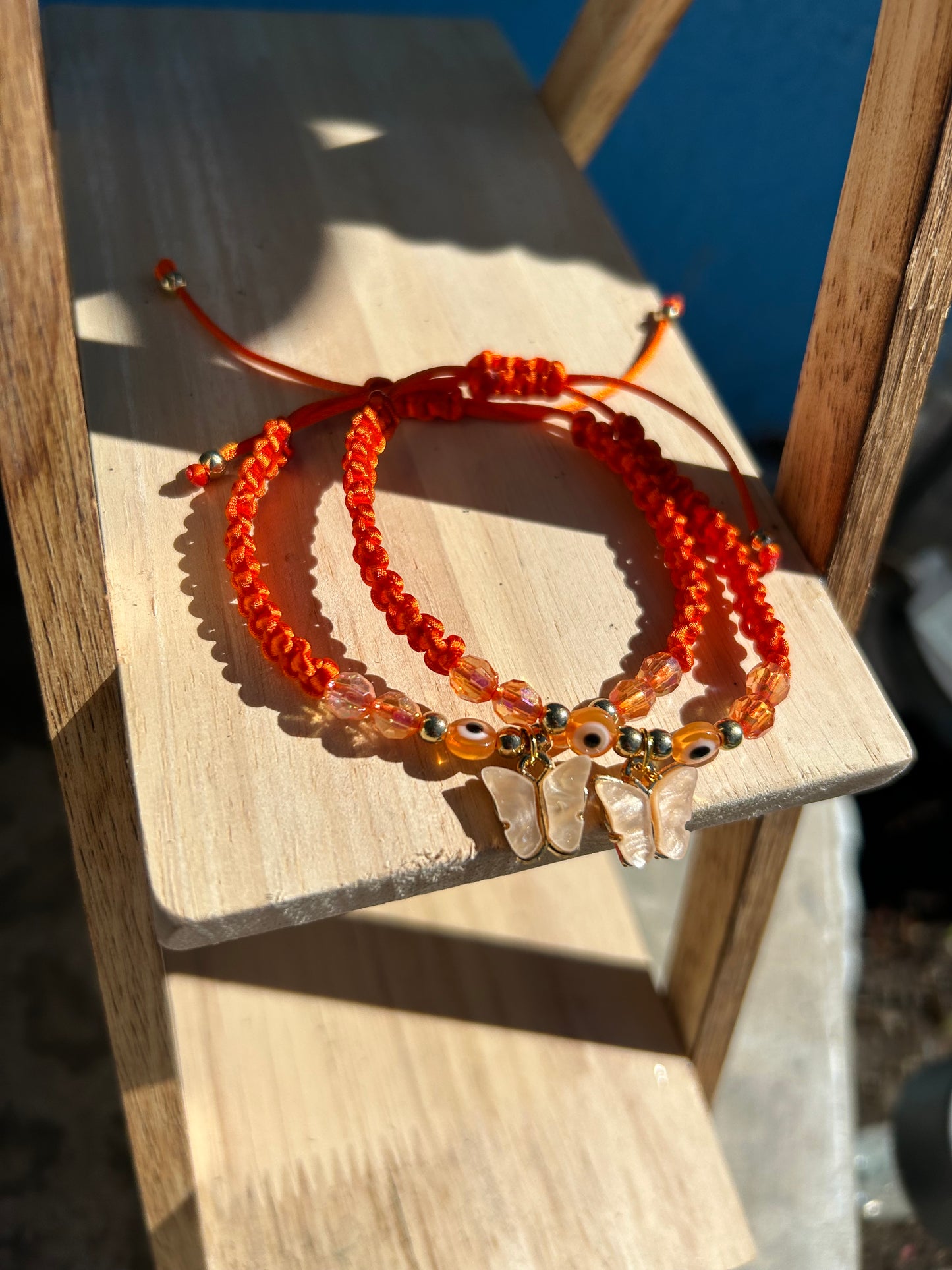 Orange Butterfly Bracelet