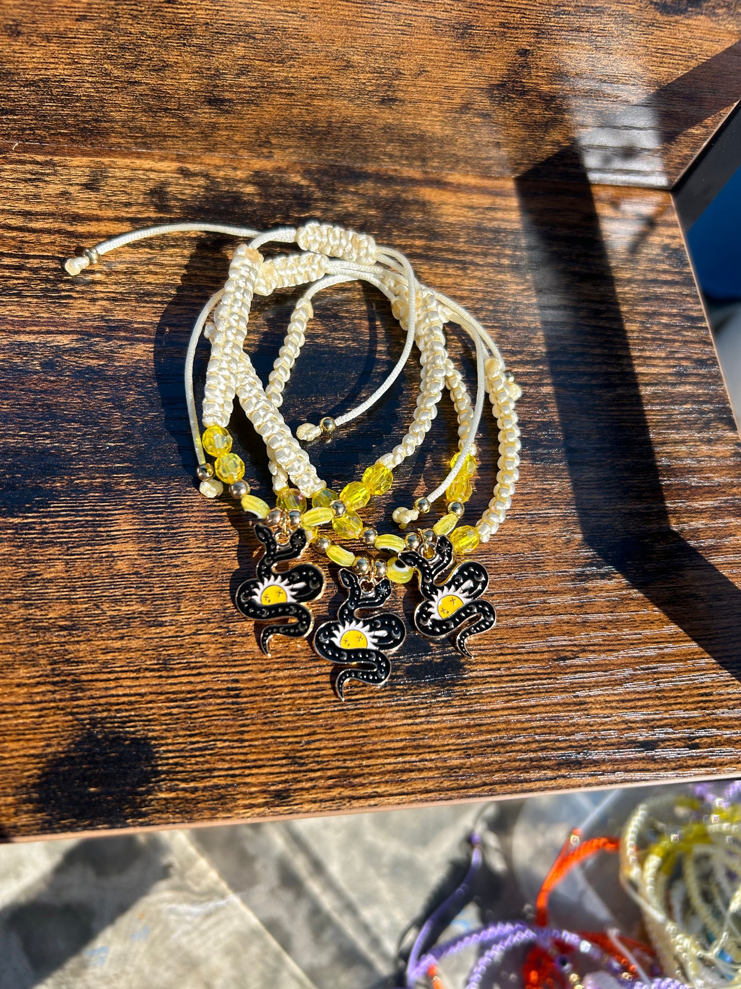 Lucky Yellow Snake Evil Eye Bracelet