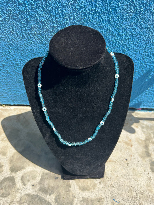 Baby Blue Evil Eye Necklace