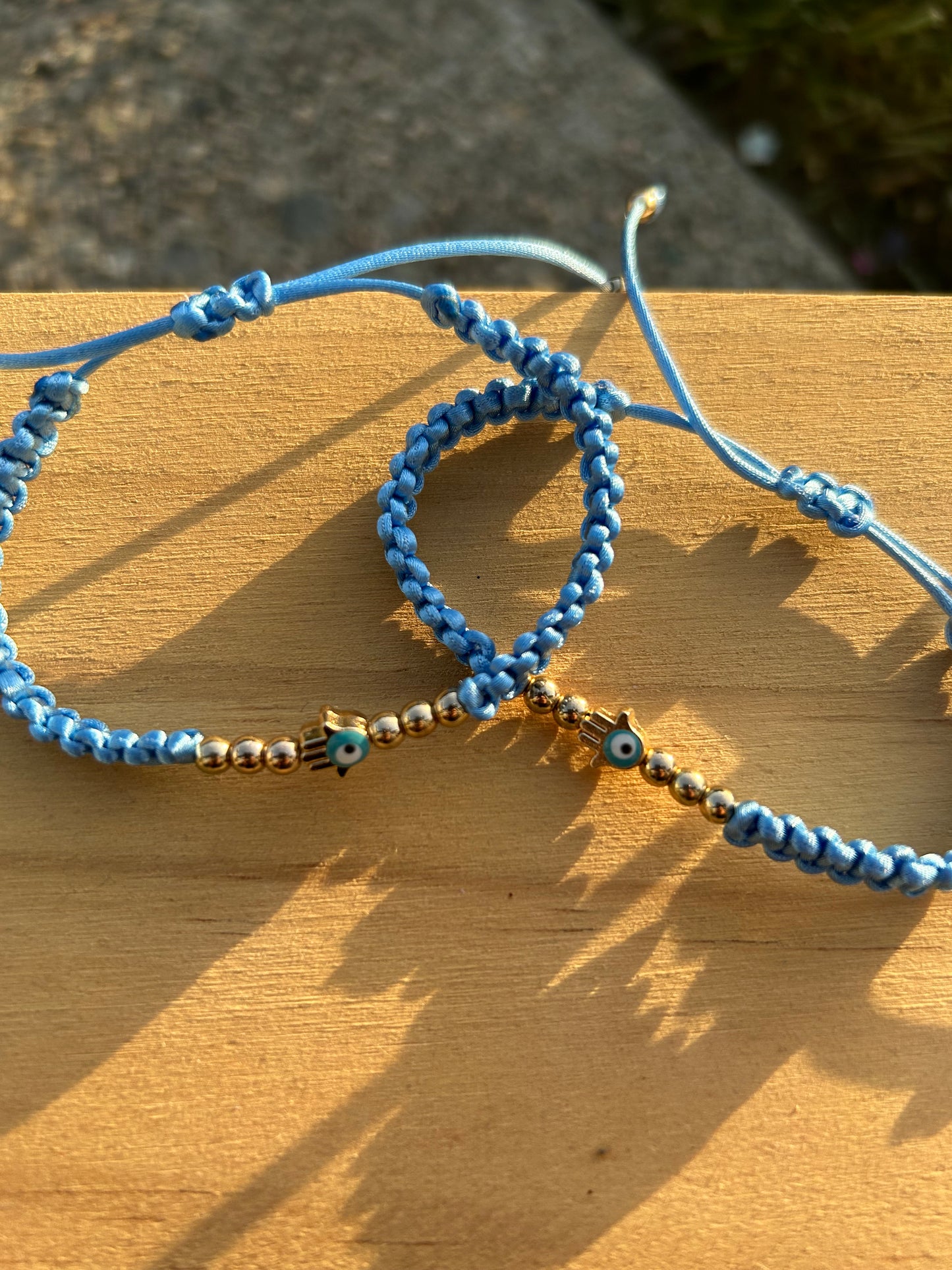 Hamsa Baby Blue Bracelet