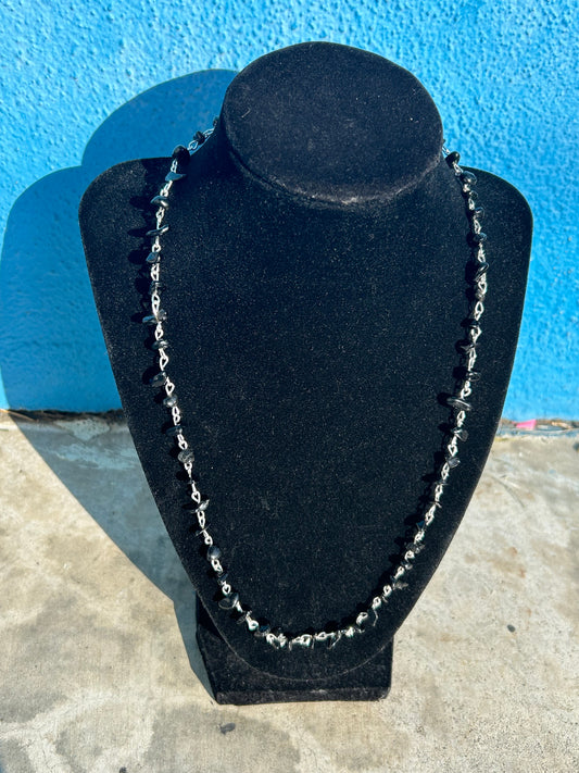 Black Obsidian Chain Necklace