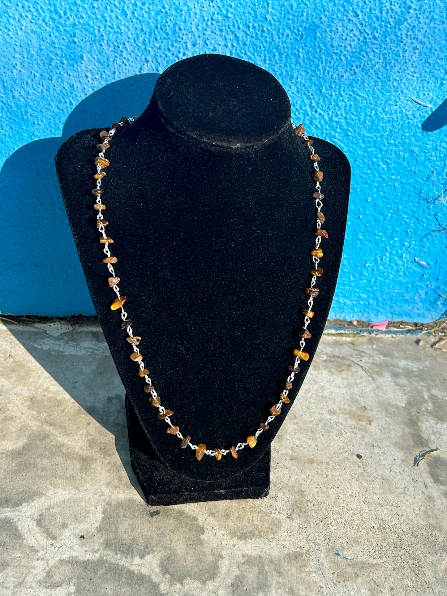 Tigers Eye Chain Necklace