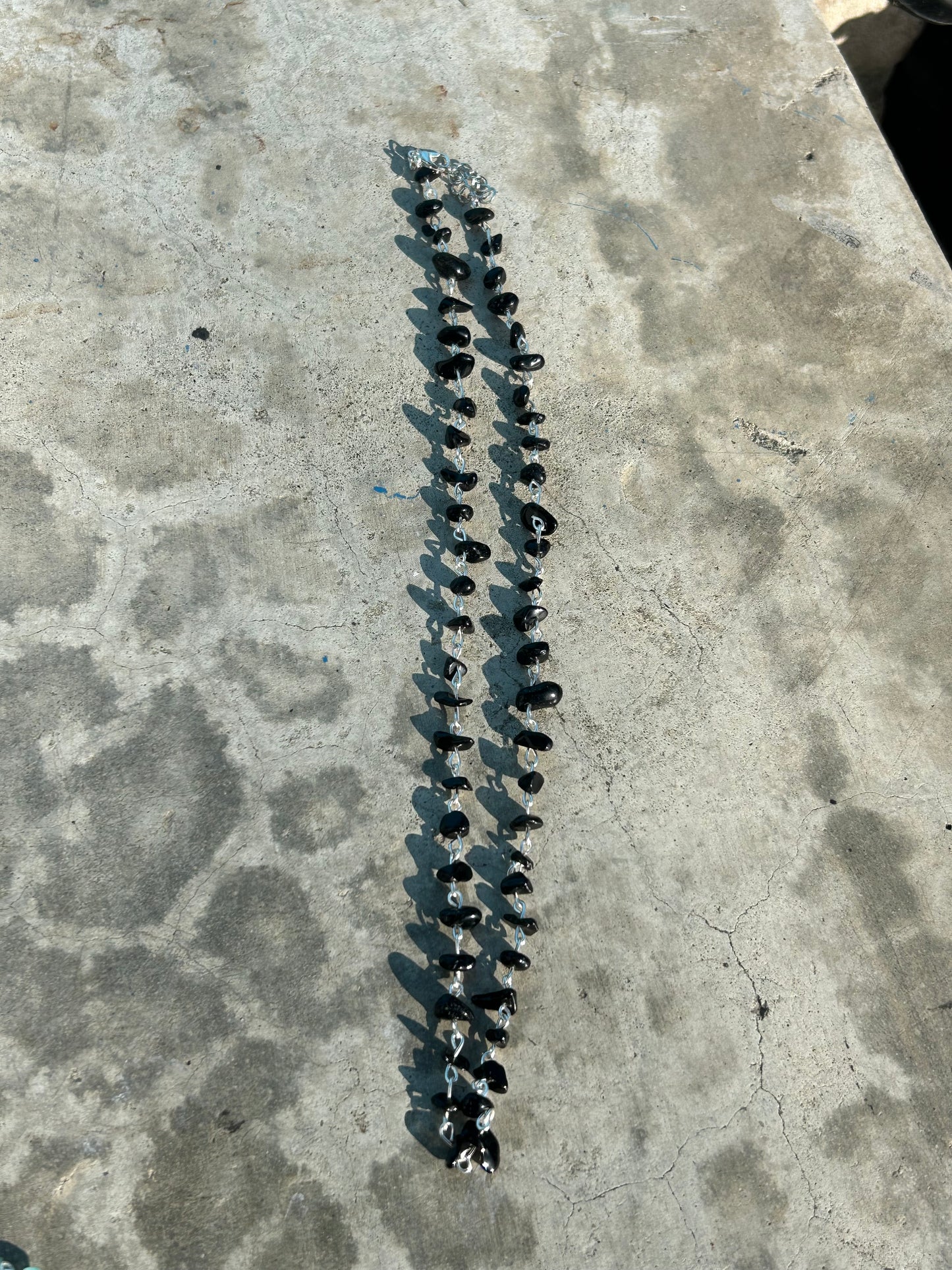 Black Obsidian Chain Necklace