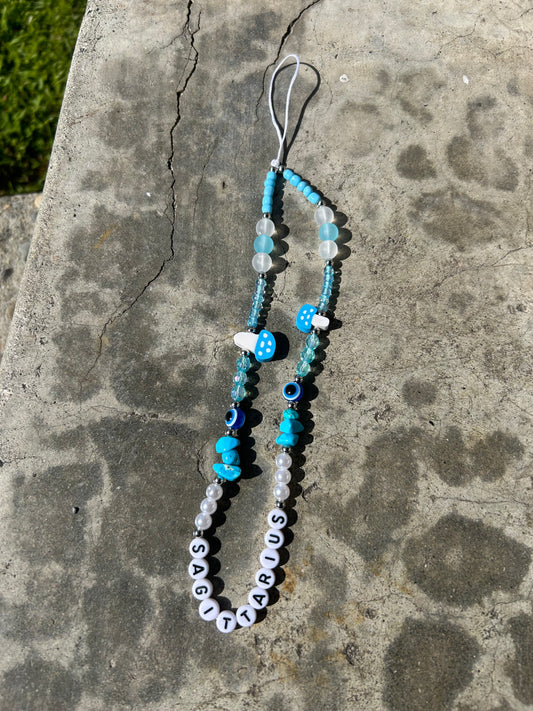 Sagittarius Blue Phone Charm