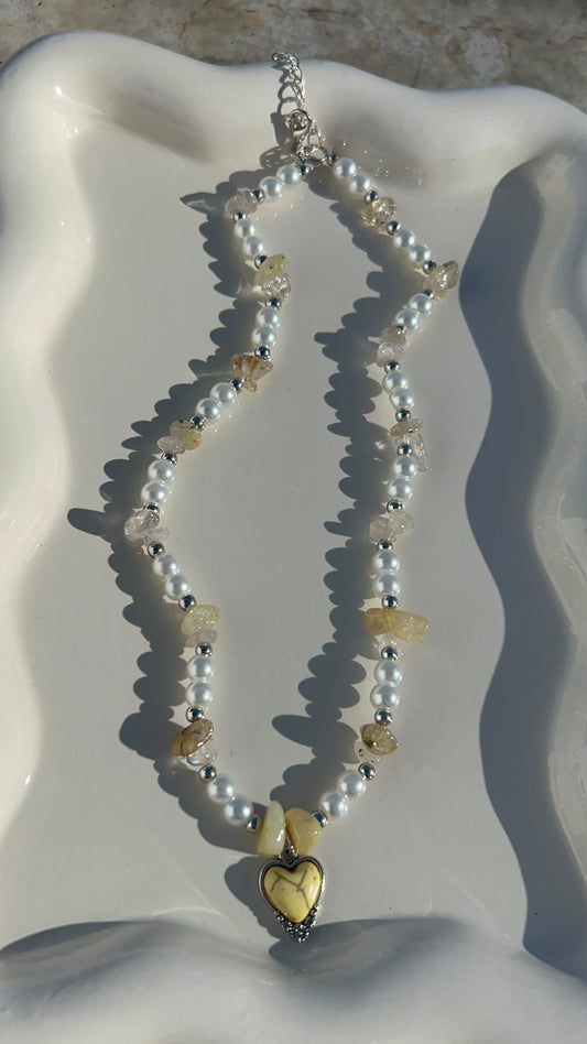 Citrine Texans Heart Necklace