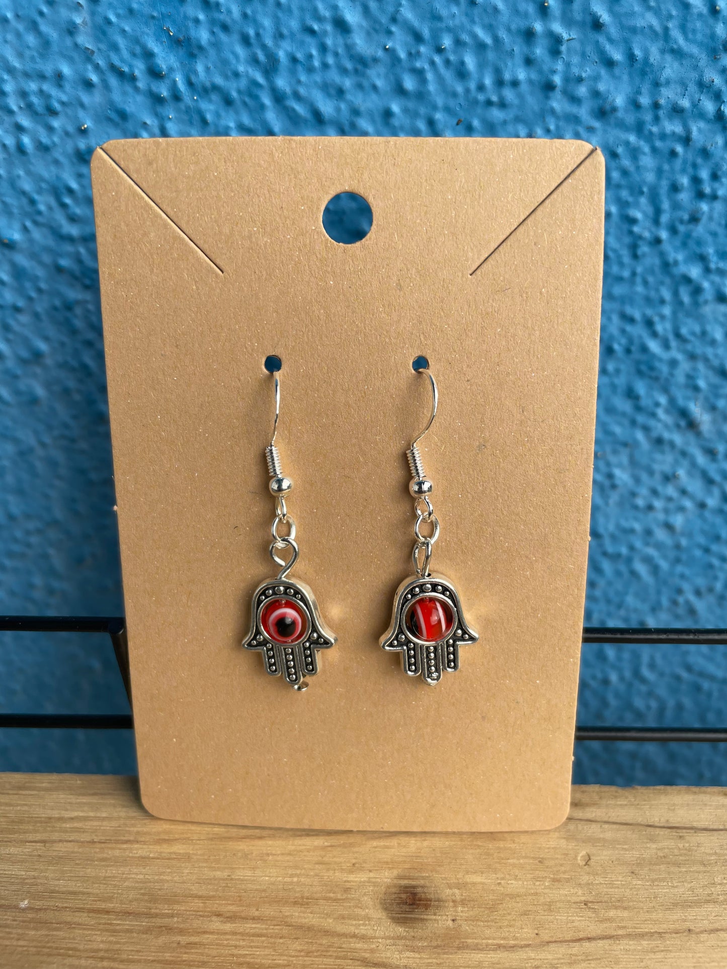 Red Evil Eye Earrings