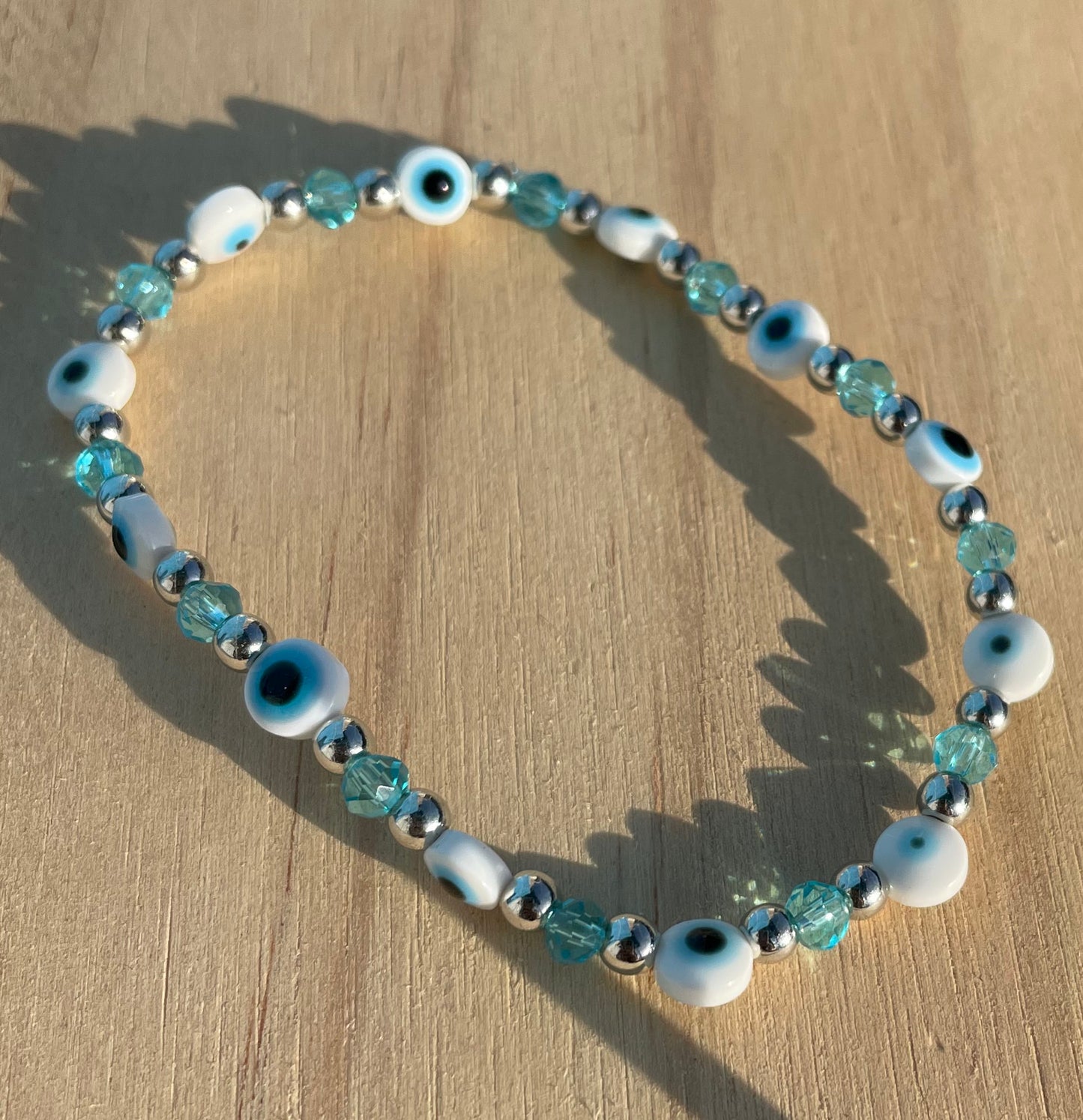 White Evil Eye Bracelet