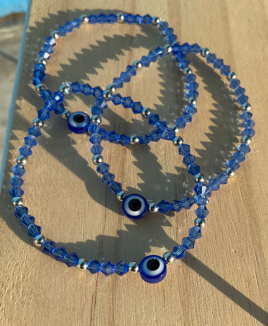 Single Blue Evil Eye Bracelet