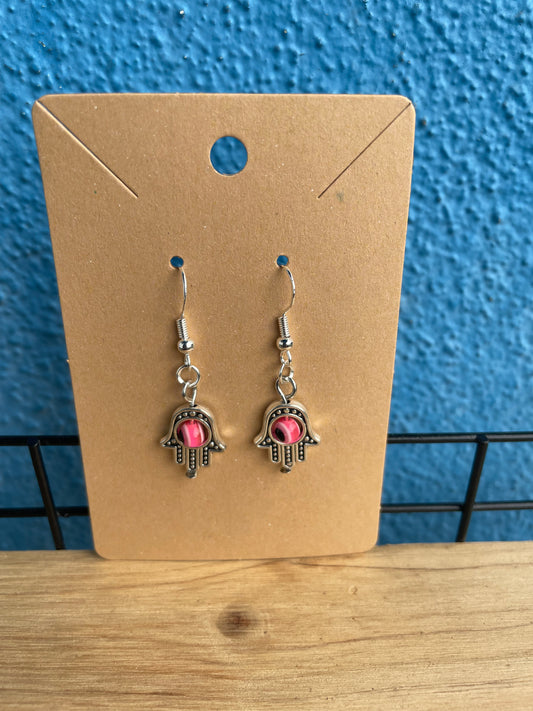 Violet Evil Eye Earrings