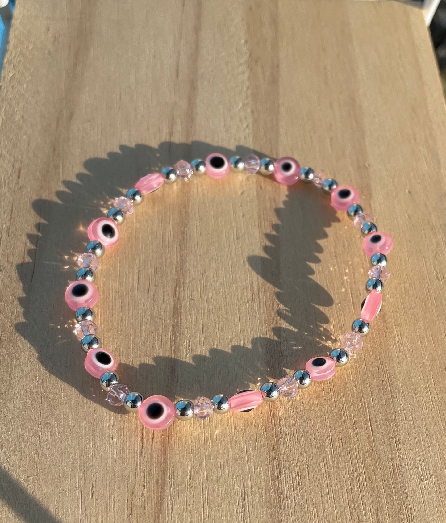 Pink Evil Eye Bracelet