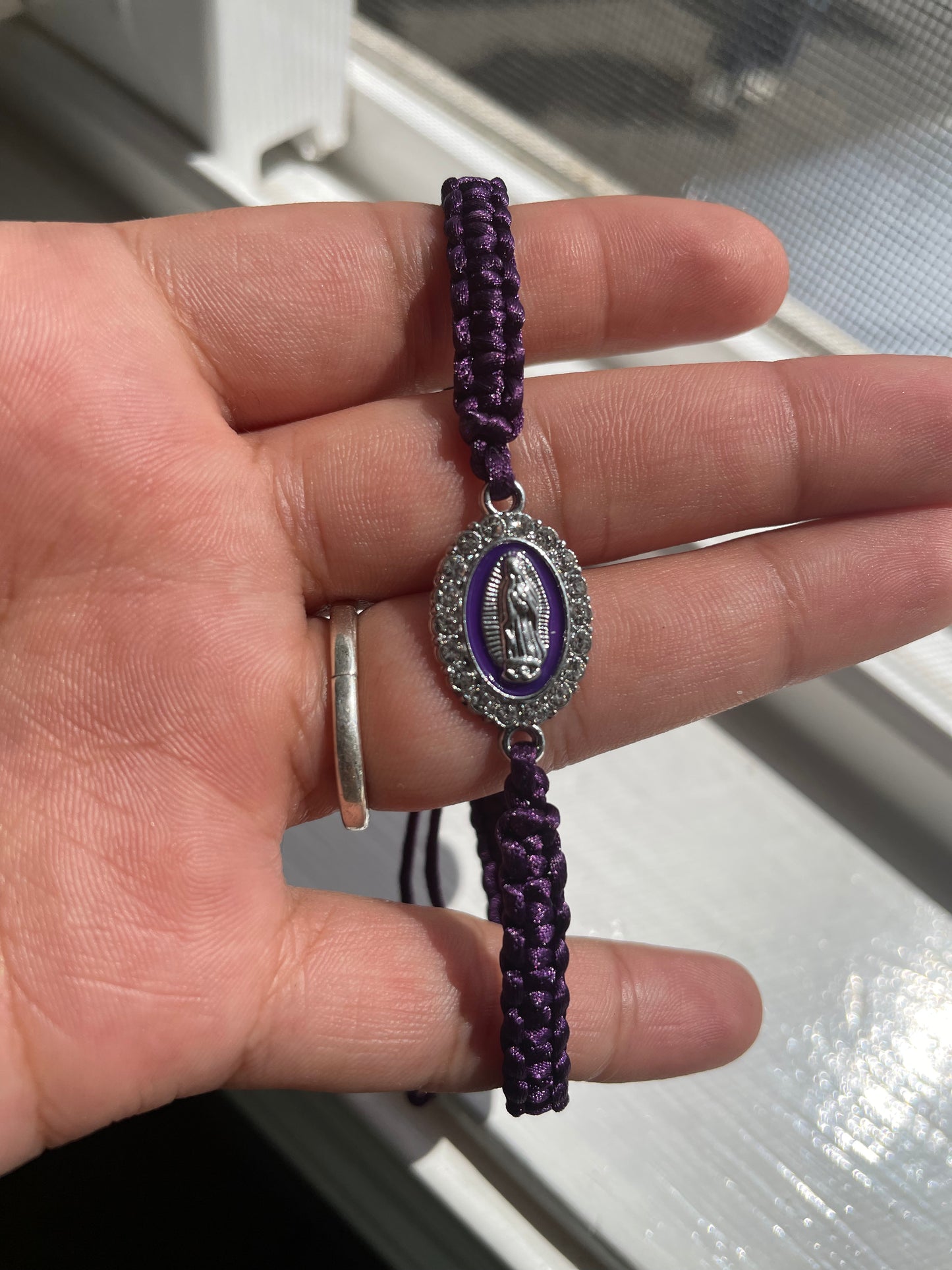 Purple Virgin Mary Bracelet