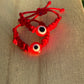 Red Evil Eye Rope Ring