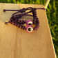 Purple Evil Eye Rope Ring
