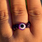 Purple Evil Eye Rope Ring