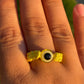 Yellow Evil Eye Rope Ring
