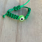 Light Green Evil Eye Rope Ring