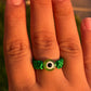Light Green Evil Eye Rope Ring