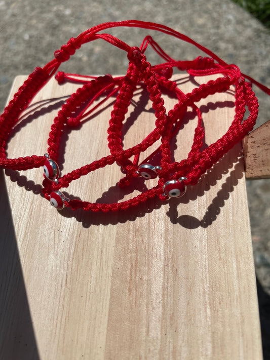 Red Evil Eye Rope Bracelet